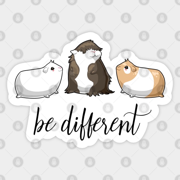 Be Different - Guinea Pig Lover gift Sticker by My Furry Friend